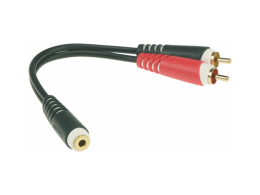 Stereo jack adapter (socket) -> 2 x RCA male 0.2m